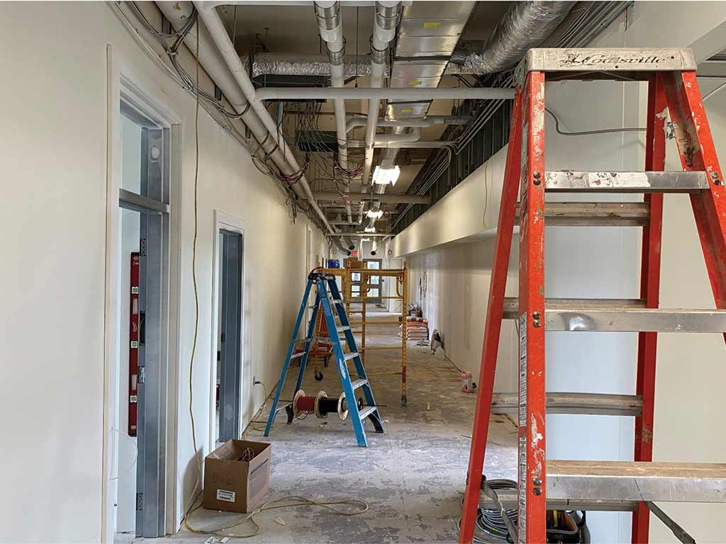 Sill Business Center’s third floor is undergoing extensive renovations that are slated for completion this summer.