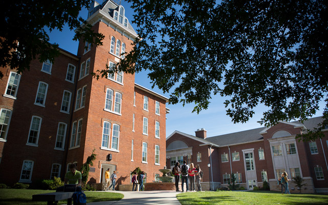 Founders Hall, Juniata College's first building exterior photo of Founders Hall, Juniata College's first building