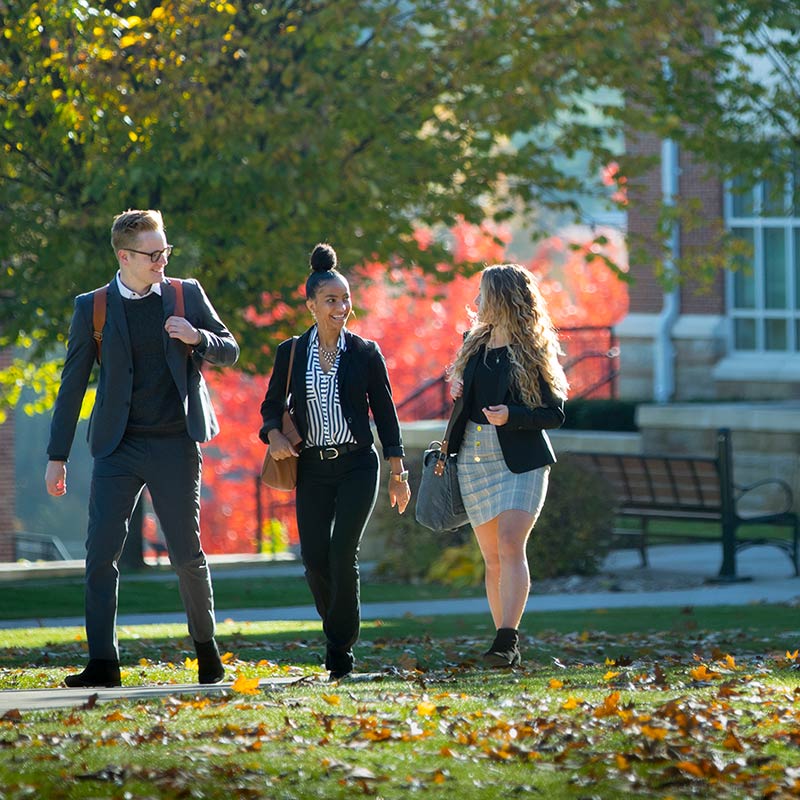 Professionally dressed students