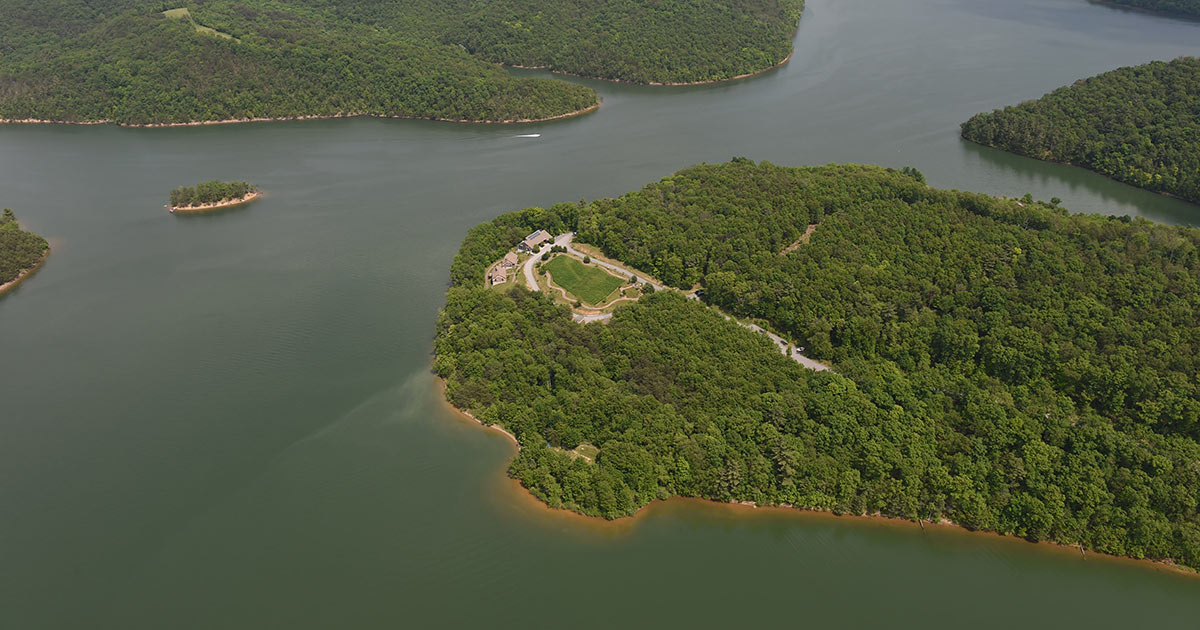 aerial photo of Raystown Lake