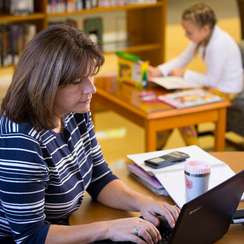 adult learner studying online