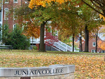 Founders Hall with Fall Folliage