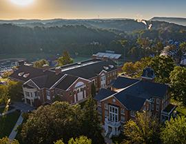 aerial photo of campus