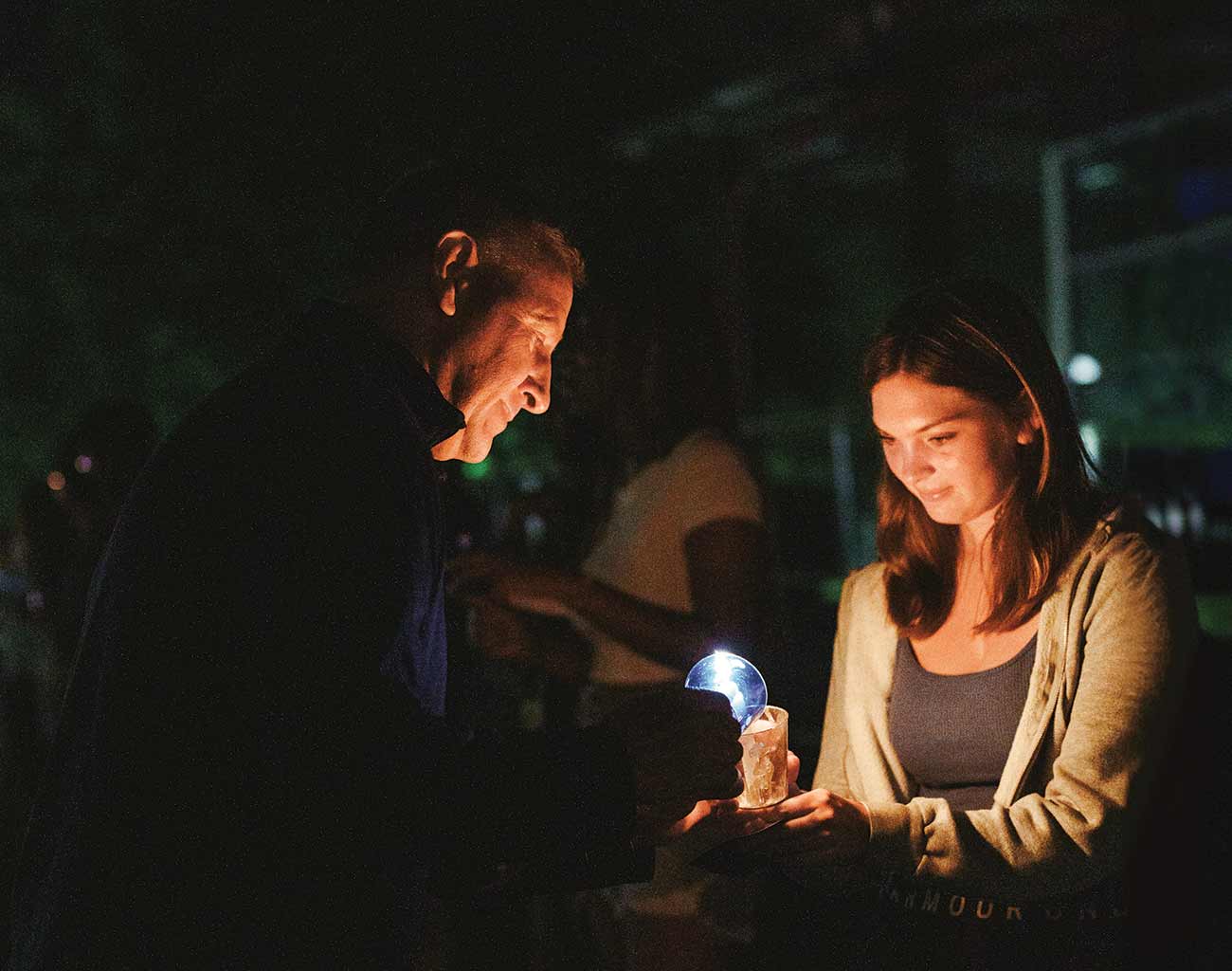 photo of candle lighting ceremony at Juniata College