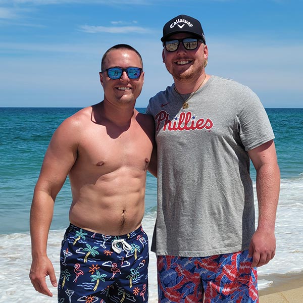 photo of Dylan M. Sweger &rsquo;23 and Adam J. Grajewski &rsquo;21 g&rsquo;22