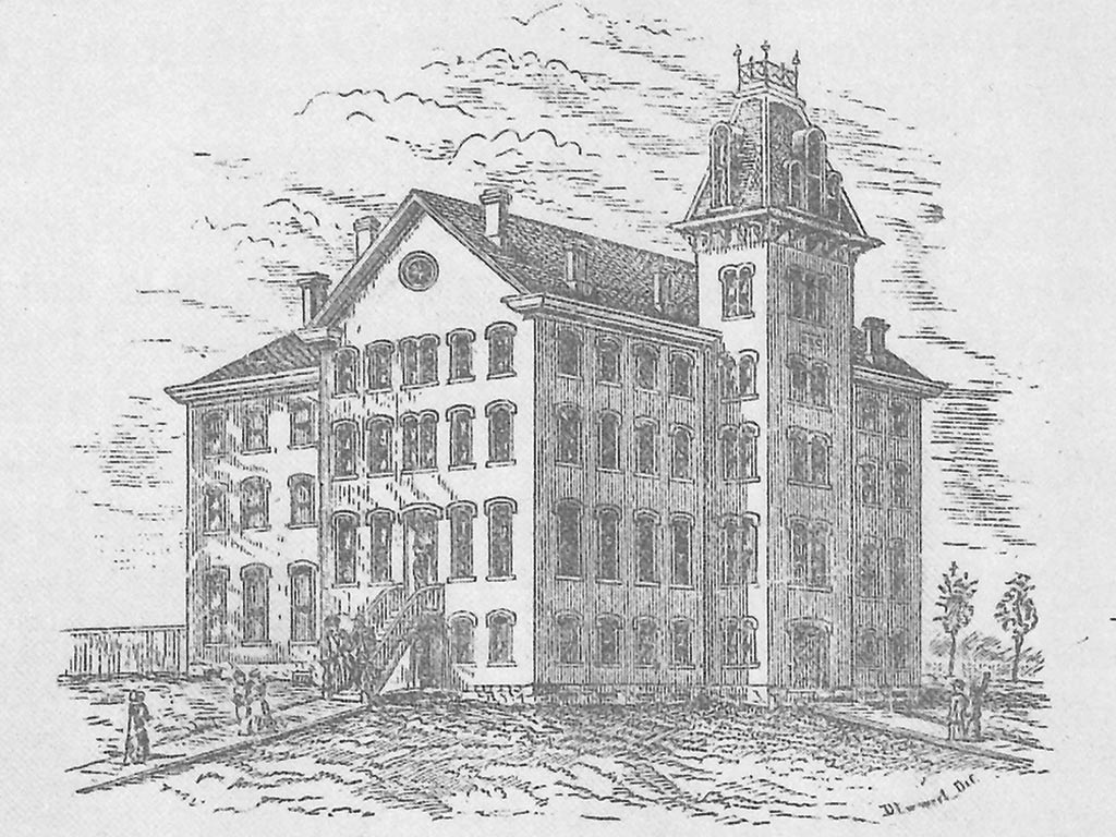 illustration of founders hall