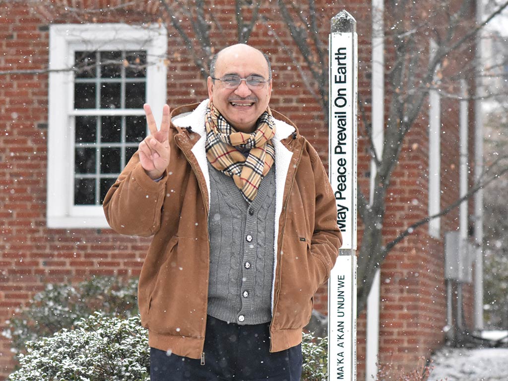 Photo by Holly Uses ’22 Dr. Amr Abdalla, Baker Institute for Peace and Conflict Studies Scholar in Residence, has found opportunities to share positive contributions as a visiting scholar at Juniata College.