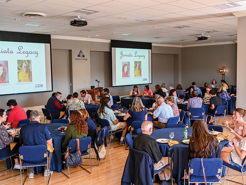 photo of Legacy families gathered for Juniata’s Legacy Lunch