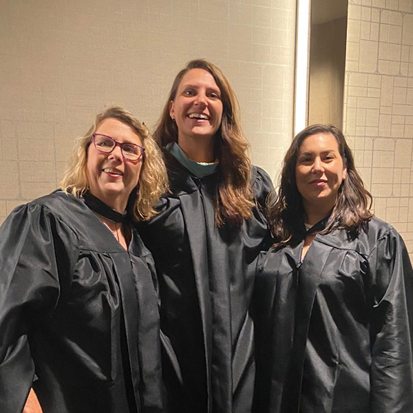 photo of Sarah F. Freeberg and fellow teachers
