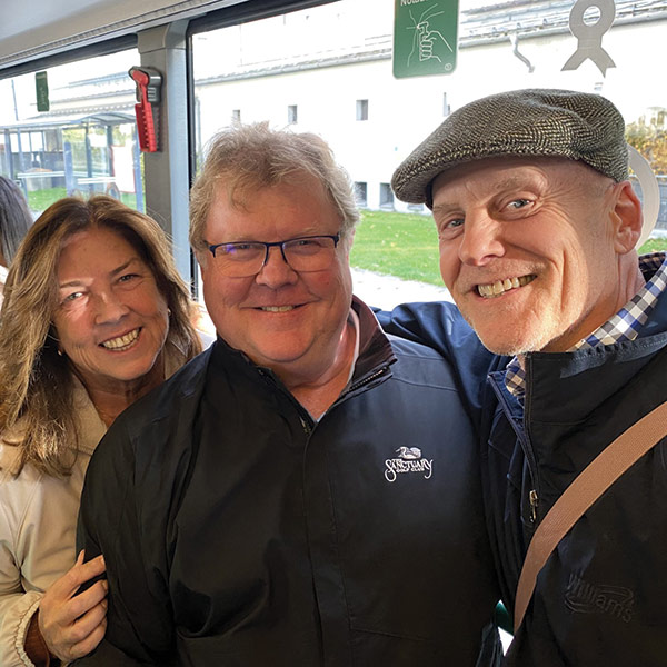 photo of R. Jeffrey Meeker ’85, Sharon W. (Arber) Meeker ’86, and Andrew S. Nimick ’82
