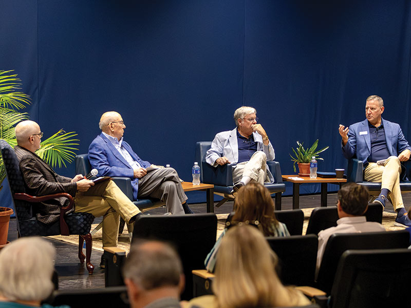 president's panel at homecoming