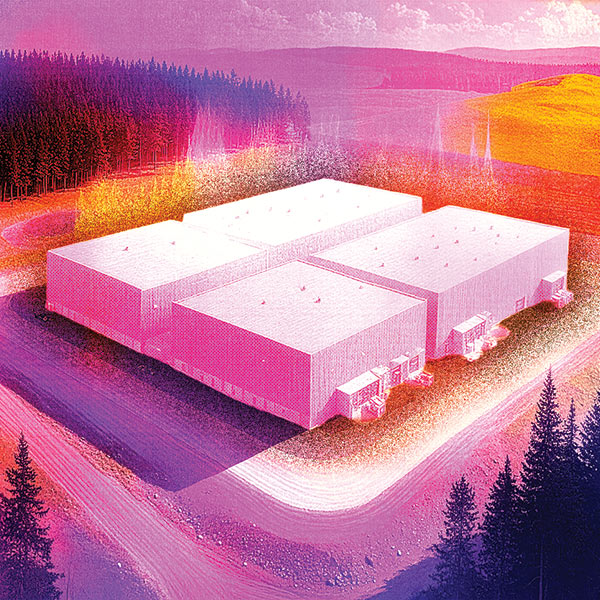 illustration of a data center