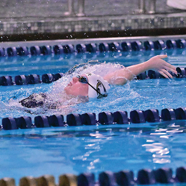 photo of juniata swimmer in action