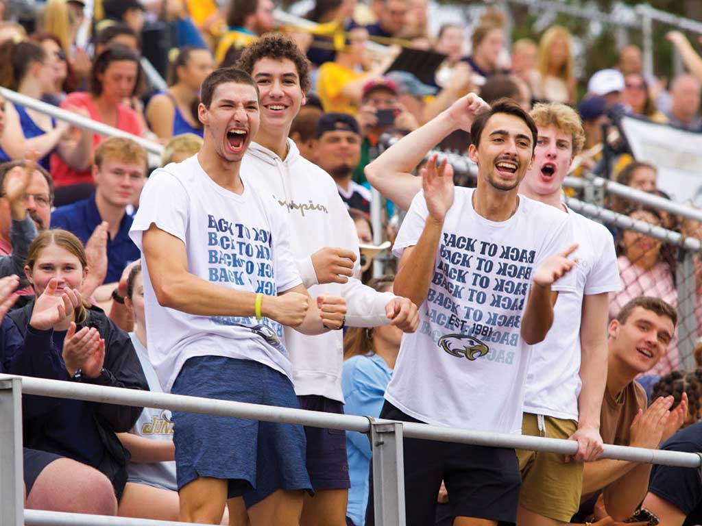 photo of homecoming football game fans