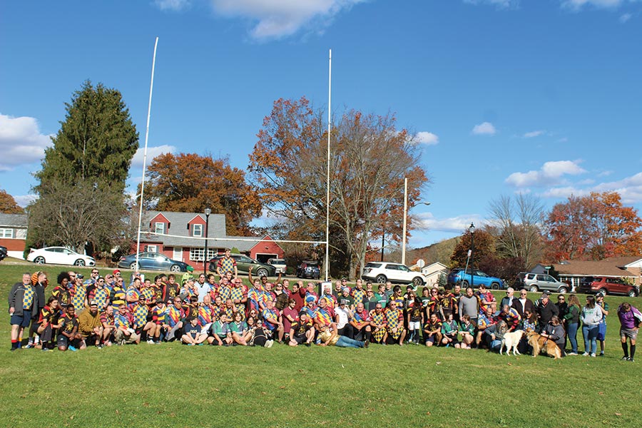 rugby 50th reunion group photo